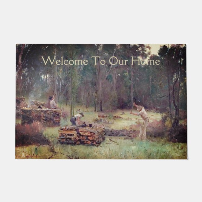 Customise Wood Splitters Tom Roberts 1886 Oz Art Doormat (Front)