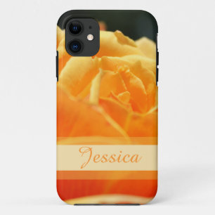 Customise yellow rose flower iPhone case. iPhone 11 Case