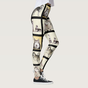 Customise Your 7 Photo Template Pets Kids Leggings