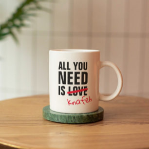 Customise Your All You Need Is Love Funny Arabic Coffee Mug