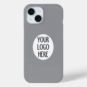 Customise Your Black White company logo Grey iPhone 15 Case