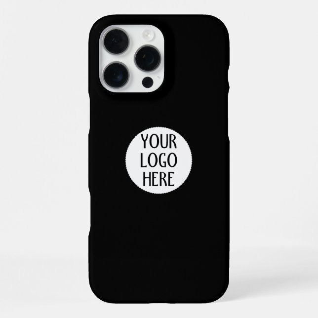 Customise Your Black White company logo iPhone Case (Back)