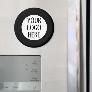 Customise Your Black White company logo Magnet
