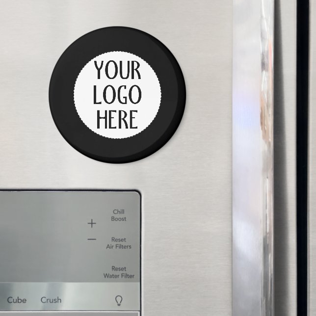 Customise Your Black White company logo Magnet (In Situ (Fridge))