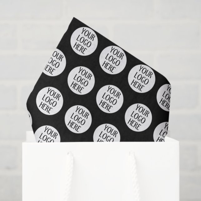 Customise Your Black White company logo pattern Tissue Paper (Gift Bag)