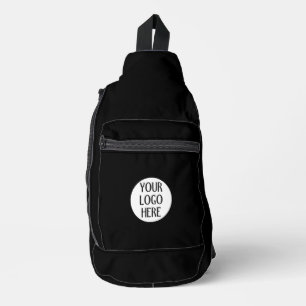 Customise Your Black White company logo Sling Bag