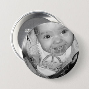 Customise Your Black White photo 7.5 Cm Round Badge