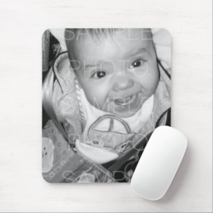 Customise Your Black White photo Mouse Mat