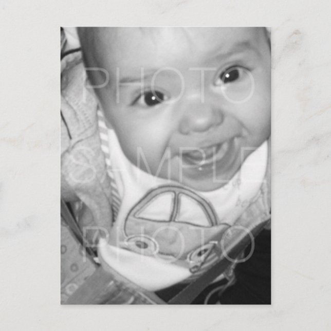 Customise Your Black White photo Postcard (Front)