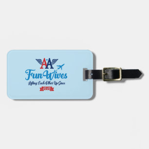 Customise Your BlueLuggage Tag AA Fun Wives Logo