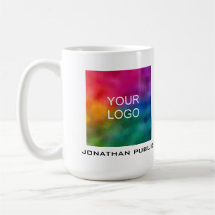 Customise Your Business Company Logo Add Name Text Coffee Mug