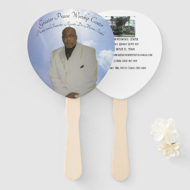 Customise your church fan (Front and Back)