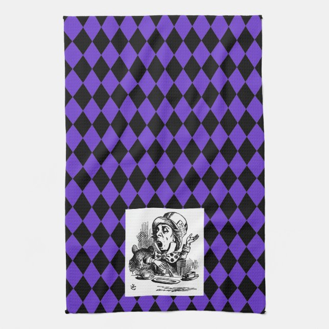 Customise your colour Harlequin Mad Hatter Towel (Vertical)