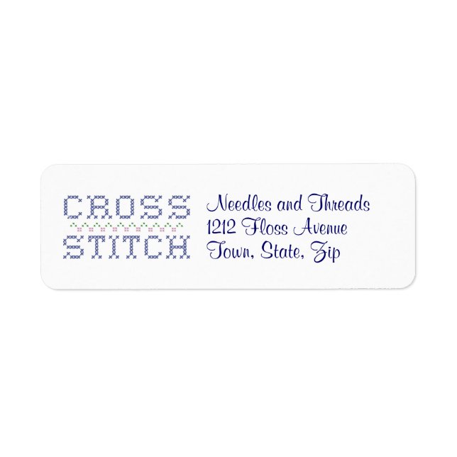 Customise Your Cross Stitch Label (Front)
