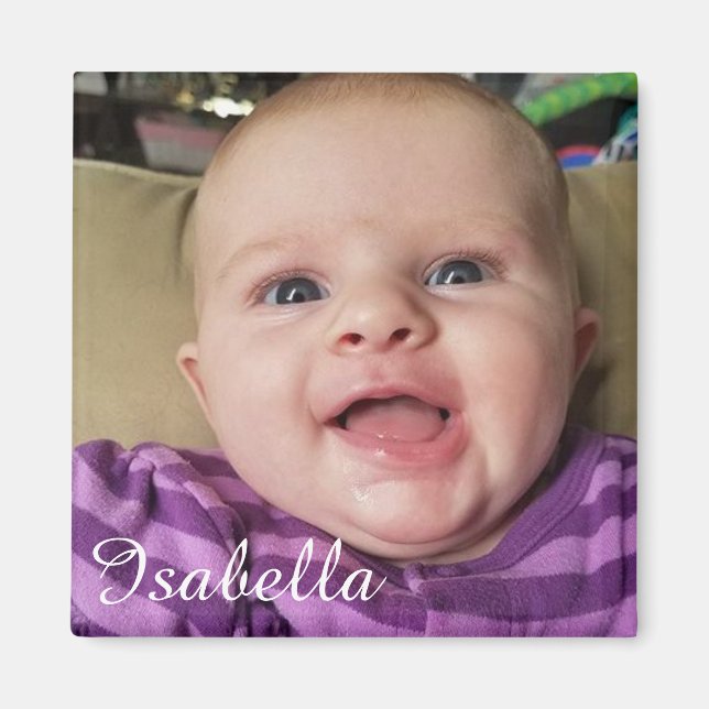 Customise your Cute Baby Photo Magnet (Front)