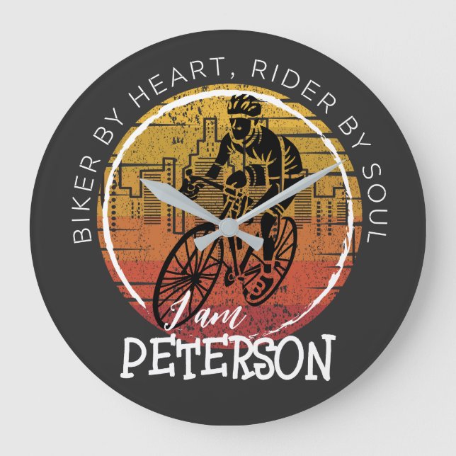 Customise your CYCLING design Large Clock (Front)