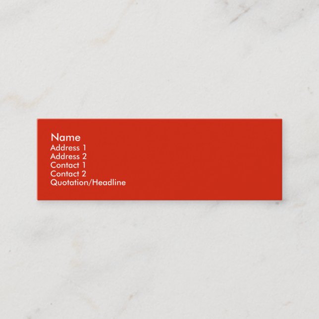 Customise Your Dannebrog! Mini Business Card (Front)