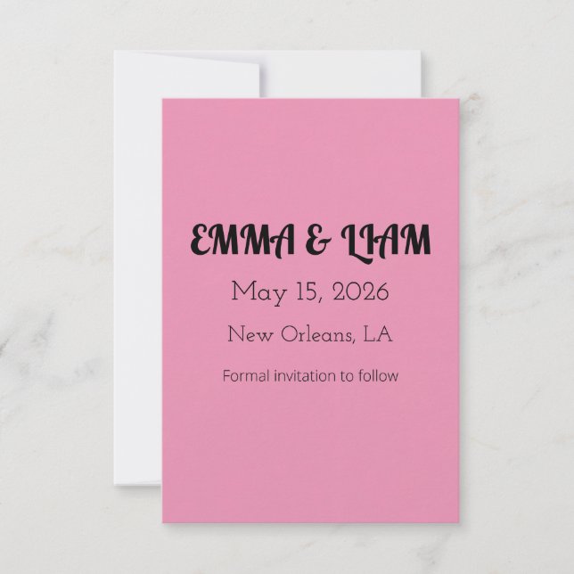 Customise Your Digital Creations with Drag & Drop Save The Date (Front)