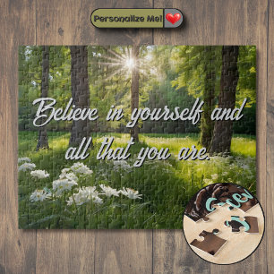 Customise your Forest Flowers Motivational Jigsaw Puzzle