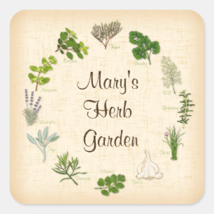 Customise Your Herb Garden Square Sticker