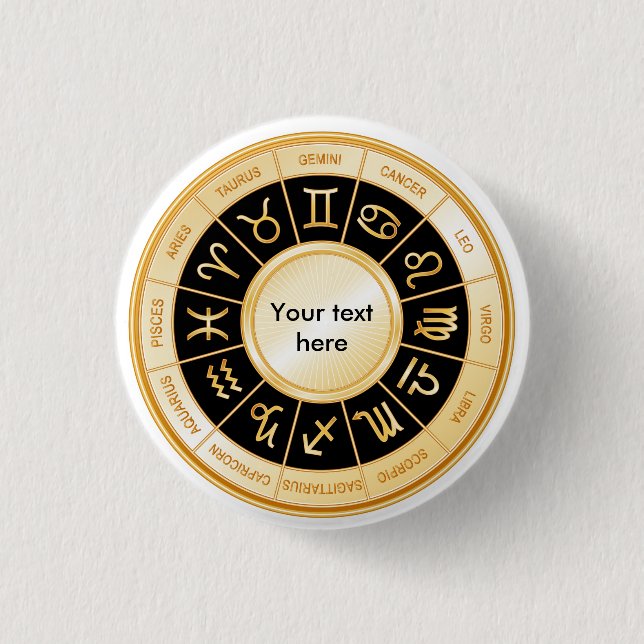 Customise Your Horoscope  3 Cm Round Badge (Front)
