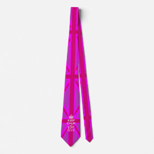Customise Your Keep Calm Edit Text on Pink Union J Tie