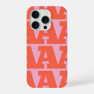 Customise Your Letter, Bold Monogram Pattern  iPhone 15 Pro Case