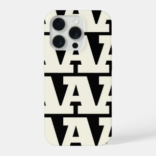 Customise Your Letter, Bold Monogram Pattern iPhone 15 Pro Case