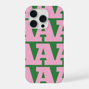 Customise Your Letter, Bold Monogram Pattern iPhone 15 Pro Case