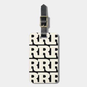 Customise Your Letter, Bold Monogram Pattern Luggage Tag