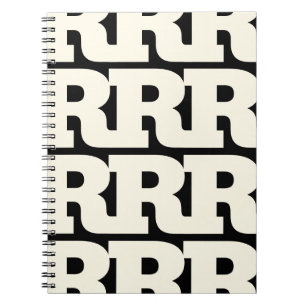 Customise Your Letter, Bold Monogram Pattern Notebook