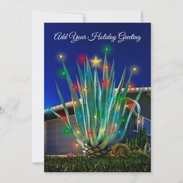Customise your Majestic Agave on flat holiday card (Front)