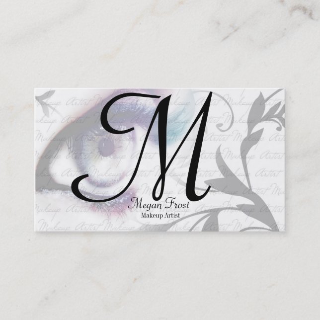 customise your monogram business card (Front)
