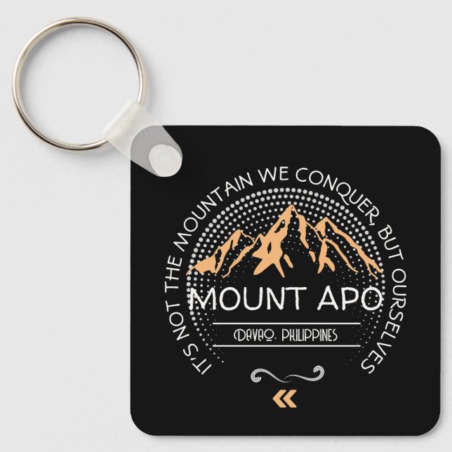 Customise your MOUNTAIN design Key Ring (Front)