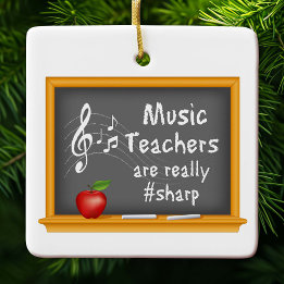 Customise Your Music Teachers Ceramic Ornament