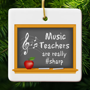 Customise Your Music Teachers  Ceramic Ornament