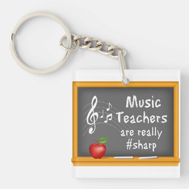 Customise Your Music Teachers  Key Ring (Front)