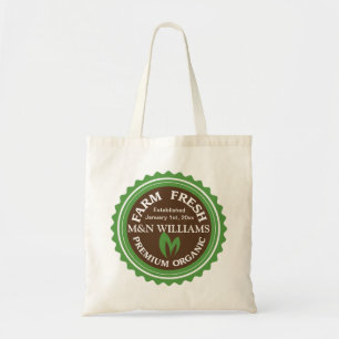 Customise Your Name Organic Farm Logo Tote Bag