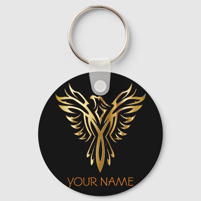 Customise Your Name phoenix Keychain (Front)