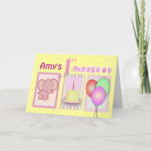 Customise your own 1st birthday card