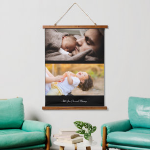 Customise Your Own 2 Photo Collage Hanging Tapestry