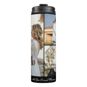 Customise Your Own 3 Photo Collage Thermal Tumbler