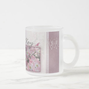 Customise your own 90th birthday frosted glass coffee mug