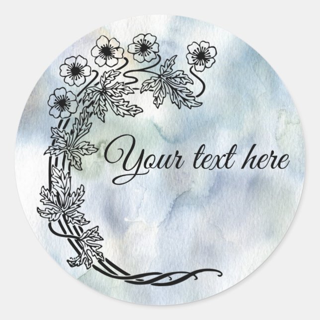 Customise your own Art Nouveau Stickers / Labels (Front)
