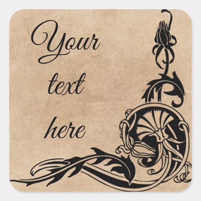 Customise your own Art Nouveau Stickers / Labels (Front)