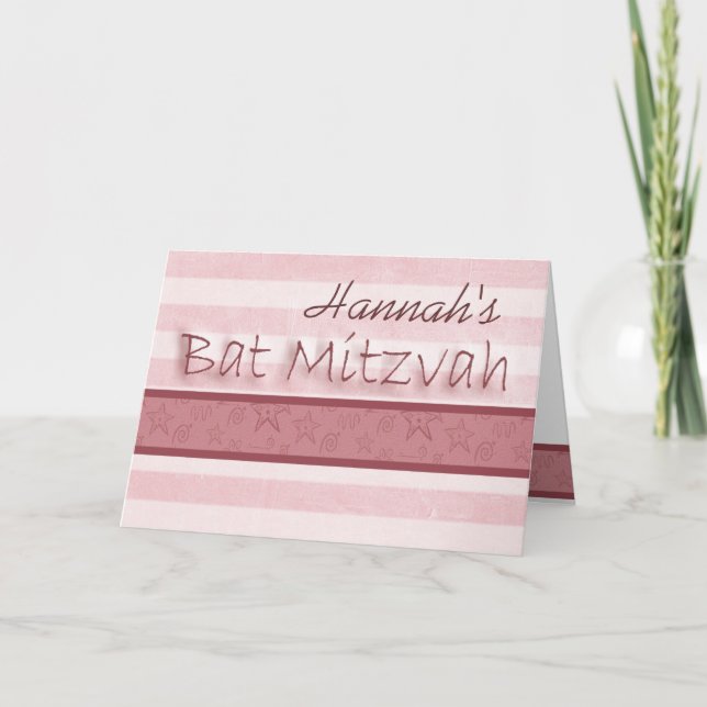 Customise your own Bat Mitzvah invitation (Front)