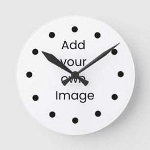 Customise Your Own (Black Dots) Wall Clock