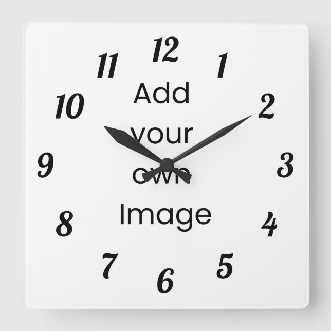 Customise Your Own (Black Numbers) Wall Clock (Front)