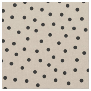 Customise your own black polka dots in beige fabric
