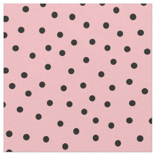 Customise your own black polka dots in pink fabric